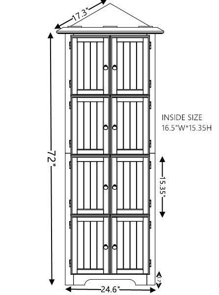 4 Tier 72" Corner Kitchen Pantry Storage Cabinet With 8 Doors Tall Storage Cabinet, Corner Cabinet And Adjustable Shelves, Home Farmhouse Bookshelf Cabinet For Bathroom, Living Room, Kitchen Oak Oak