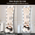 Hollywood Full Length Mirror With Lights Full Body Vanity Mirror With 3 Color Modes Lighted Standing Floor Mirror For Dressing Room Bedroom Wall Mounted Touch Control Silver 63