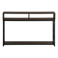 Accent Table, Console, Entryway, Narrow, Sofa, Living Room, Bedroom, Brown Laminate, Black Metal, Contemporary, Modern Espresso Metal