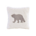 Plush To Sherpa Down Alternative Comforter Set King Grey Ivory Polyester