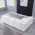 Modular Sofa Beige Chenille Fabric, Simple And Grand, The Seat And Back Is Very Soft. This Is Also A Knock Down Sofa Beige Chenille 4 Seat