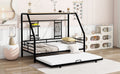 Twin Size Metal House Bed With Trundle, Black Twin Black Metal