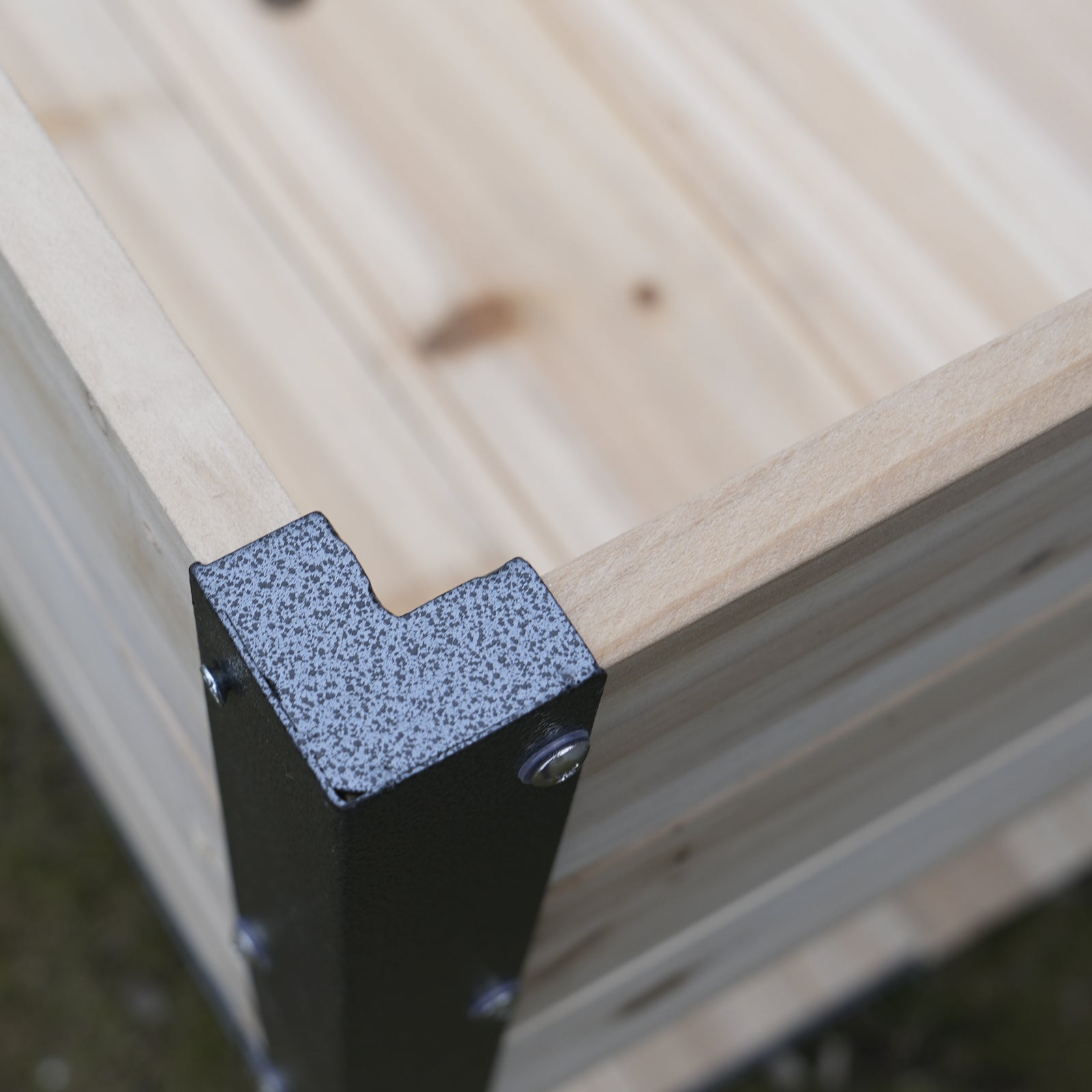 Style: 45" Iron Wood Combined Growing Beds With Feet And Storage Racks. Suitable For Various Places Such As Gardens, Backyards, Terraces, Balconies, Etc. Natural Solid Wood