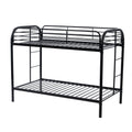 Twin Over Twin Bunk Bed With Ladders Twin Black Steel