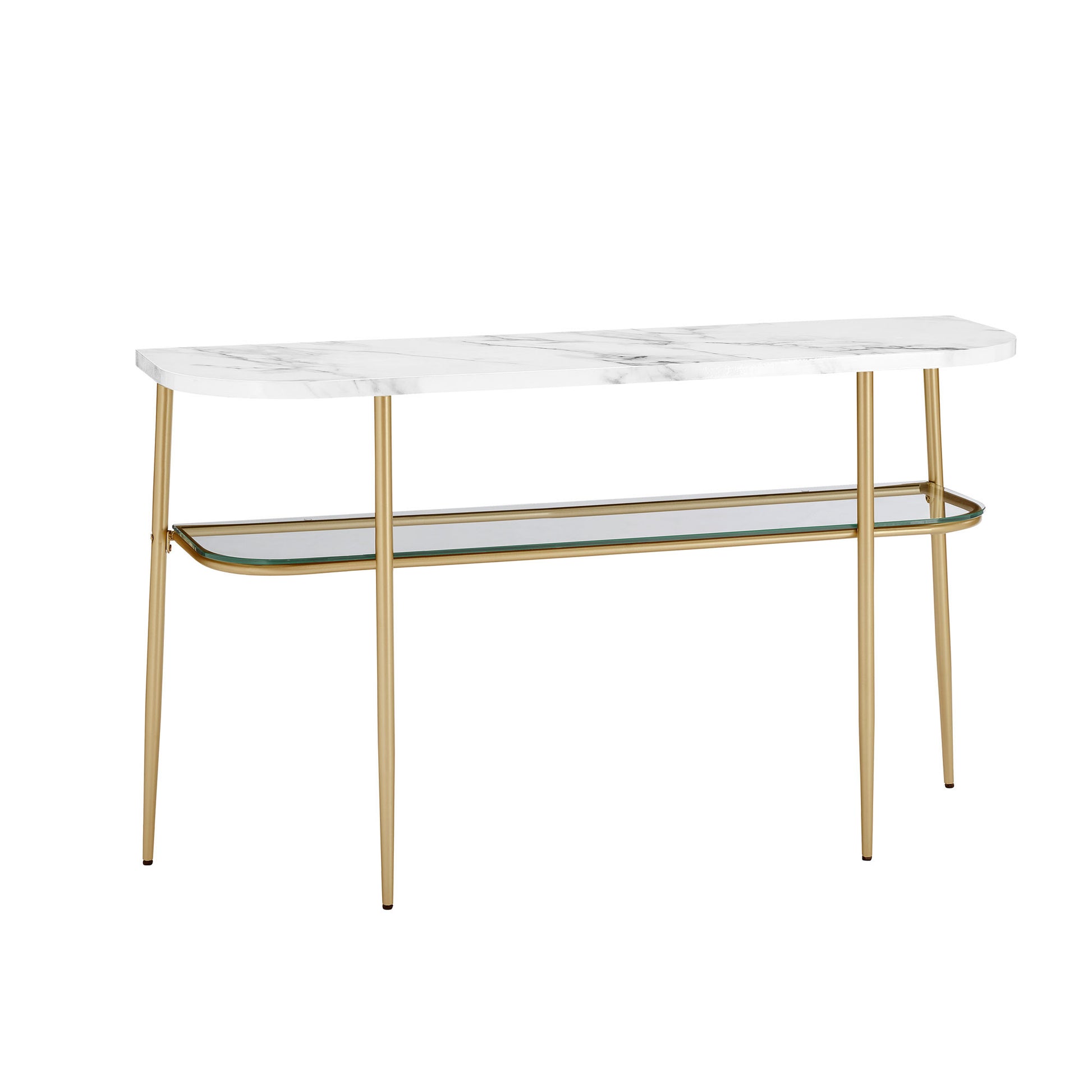 Modern Minimal Curved Faux Marble Entry Table Grey Vein Cut Marble Gold Marble Mdf Mdf