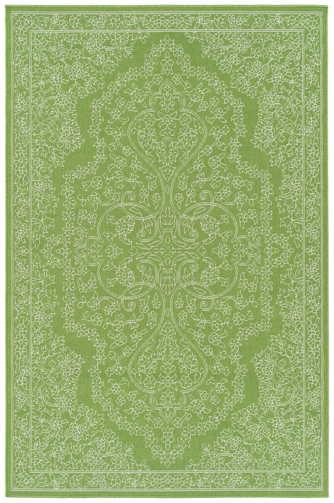 Transitional,Textured Loop Pile 5' X 7'6" Rectangle Area Rug Lime Green Polypropylene