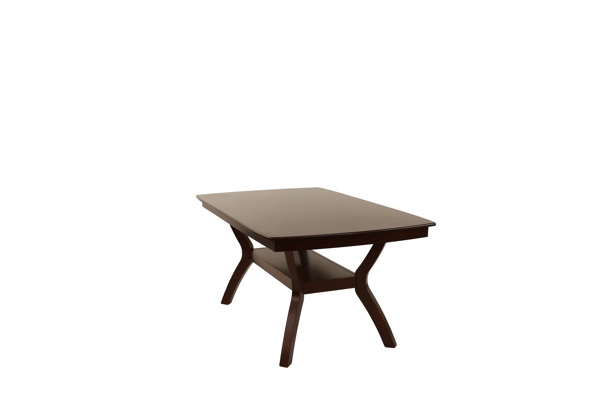 Formal Look 1Pc Dining Table W Shelve Solidwood Espresso Finish Dining Room Furniture Espresso Espresso Dining Room Classic,Contemporary,Modern,Transitional Rubberwood Rectangular Kitchen & Dining Tables Rectangular Solid Wood