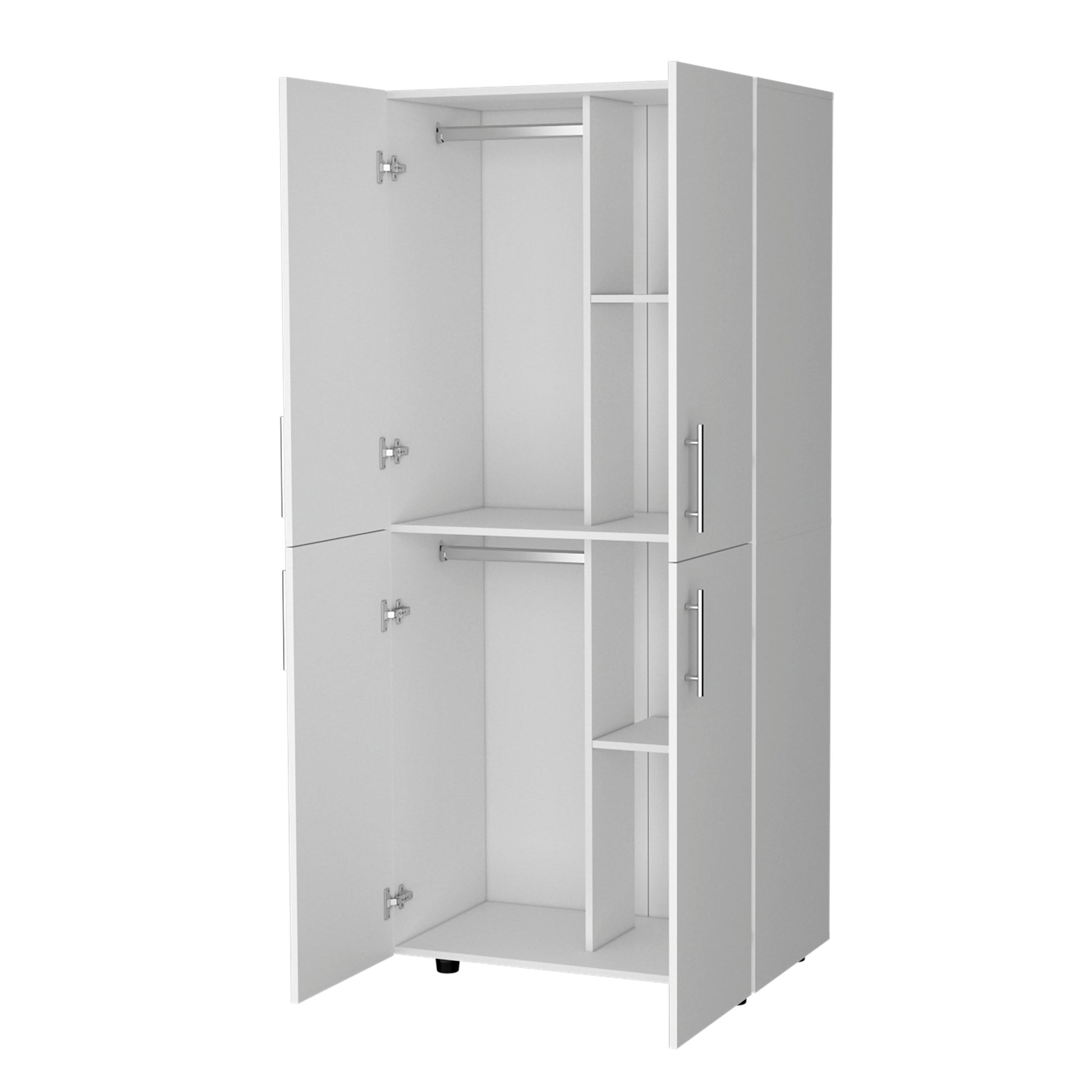 White 4 Door Armoire White Bedroom Melamine