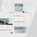 HOMCOM Mini Freezer Countertop, 1.1 Cu.Ft Compact white-steel