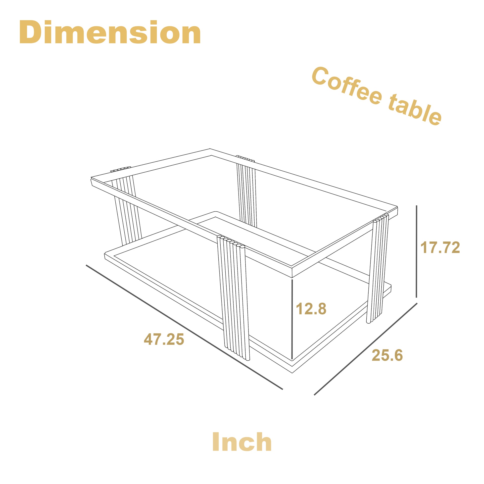 Silver Stainless Steel Double Layer Clear Tempered Glass Coffee Table For Bed Room, Living Room Clear,Silver Modern Rectangular Stainless Steel,Tempered Glass