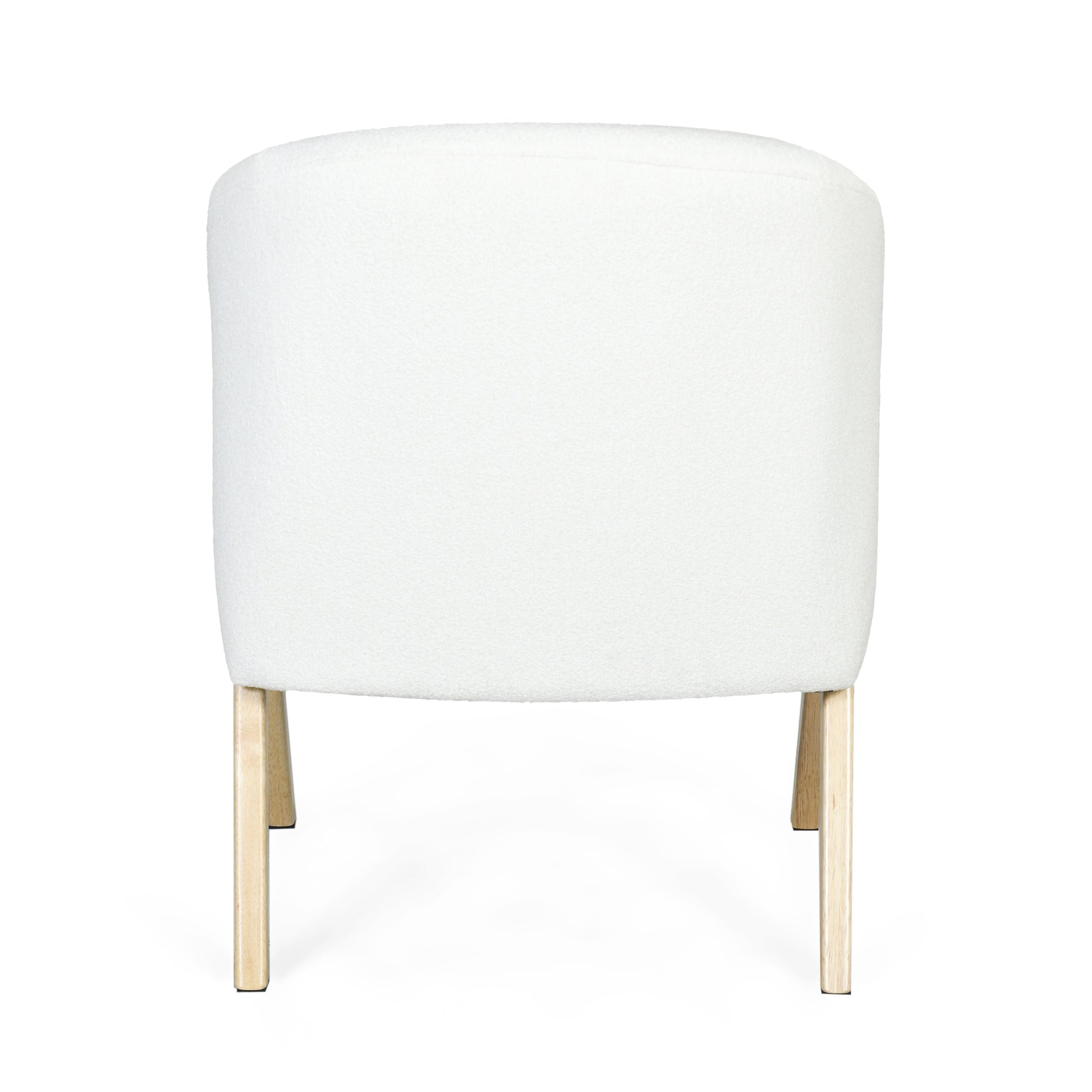 Modern Accent Chair With White Upholstery And Solid Wood Frame, Minimalist Lounge Chair For Living Room, Bedroom, Or Office White Foam Polyester,Solid Wood Mdf