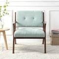 Scandi Comfort Lounge Chair Green Solid Wood Mdf