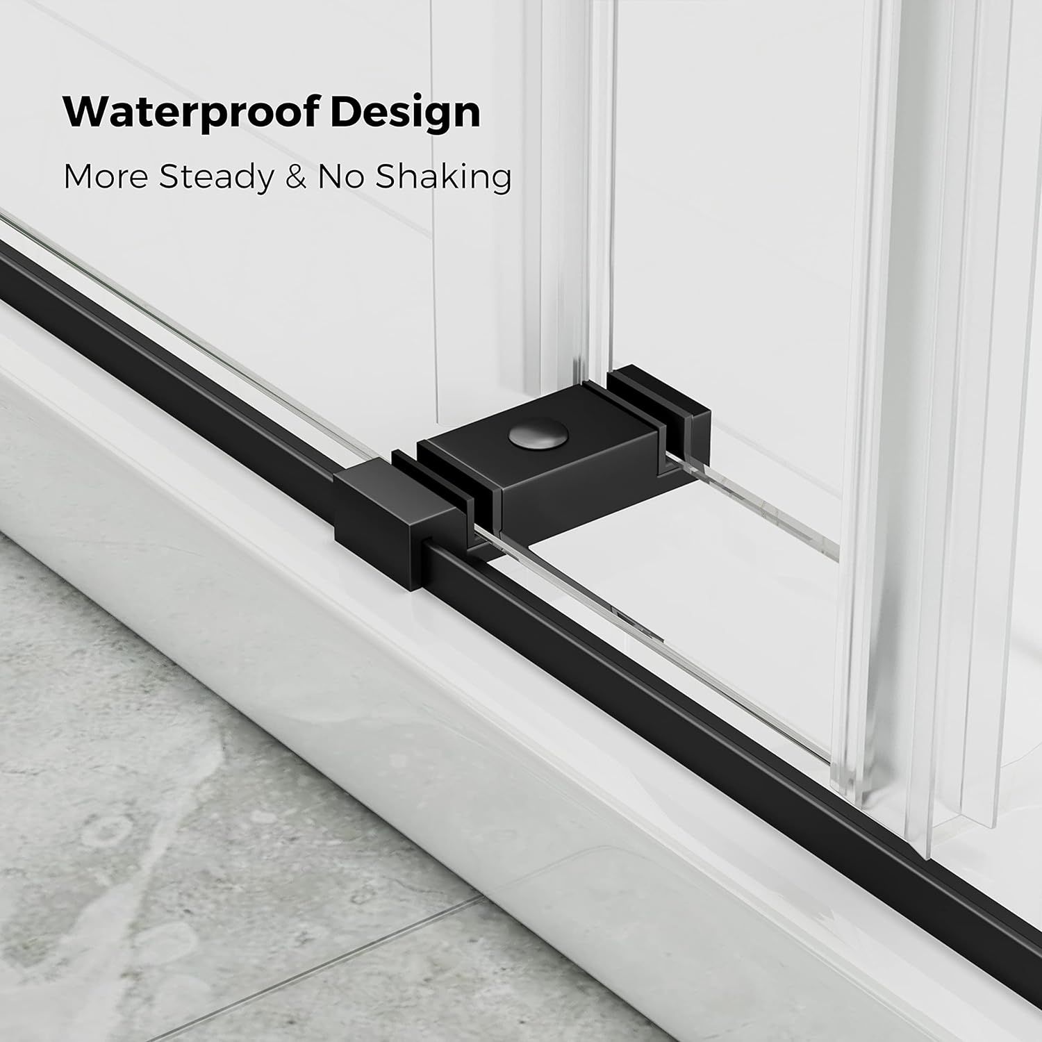 68 72 In. W X 76 In. H Double Sliding Frameless Soft Close Shower Door With Premium 3 8 Inch 10Mm Thick Tampered Glass And Easy Cleaning Coating, Stainless Steel In Matte Black 23D02 72Mb Matte Black Stainless Steel Tempered Glass Sheet Metal Plastic