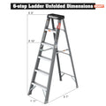 6 Fibreglass Step Ladder Series 250Lbs Grey Fiberglass