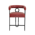 Coolmore Bar Stools Set Of 2, Modern Bar Stool With Back, Black Metal Frames, Upholstered Bar Stools For Kitchen Island, Pub, Club Wine Red Pu Wine Red Dining Room Foam Pu Leather