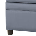 Grey Rectangle Storage Ottoman Wood Primary Living Space Grey Solid Pine With Storage Grey Velvet Backless Luxury Rectangle Armless Foam Velvet