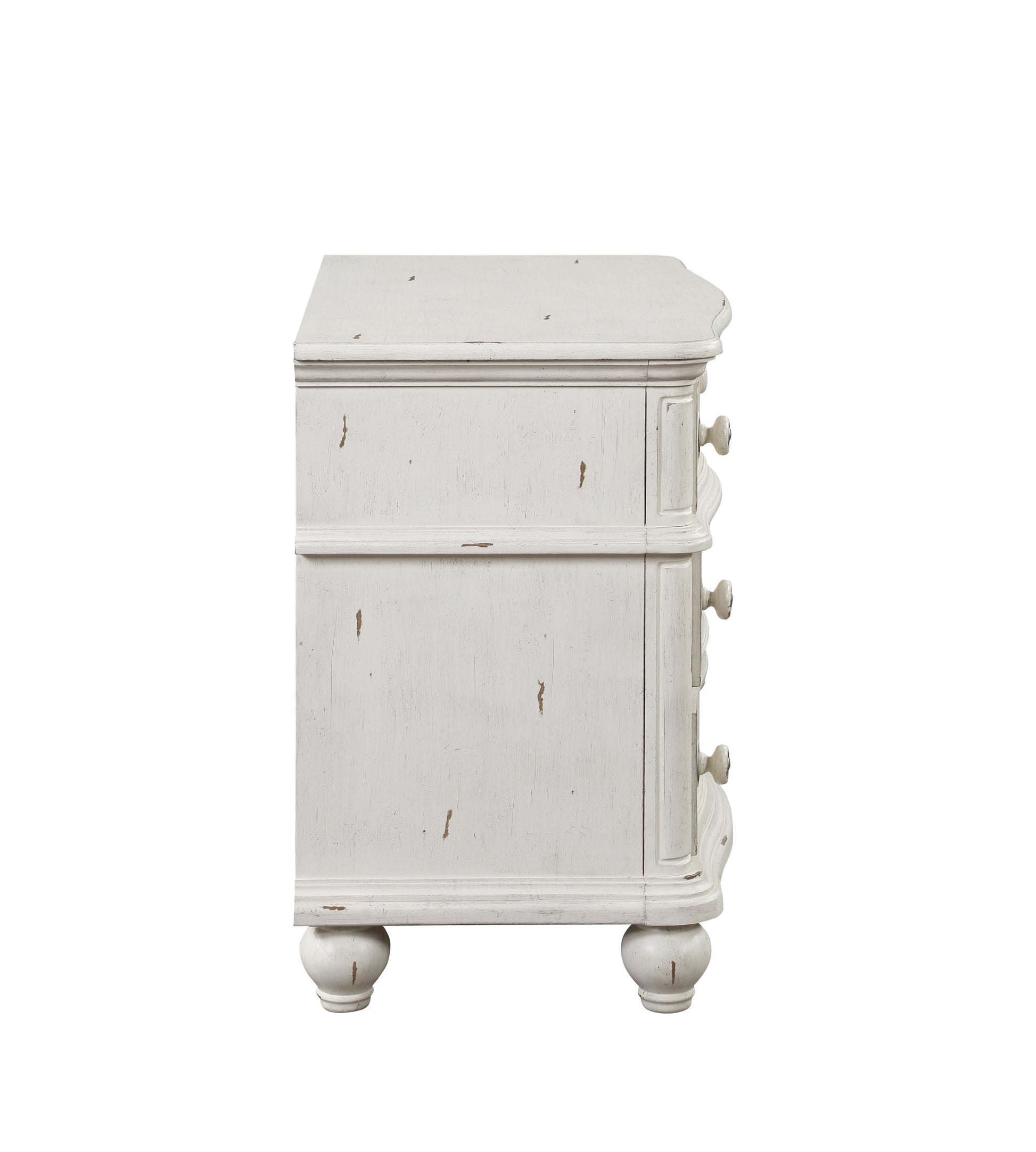 Antique White 3 Drawer Nightstand Antique White 3 Drawers Bedroom Rectangle Felt Lined Drawers Antique Wood