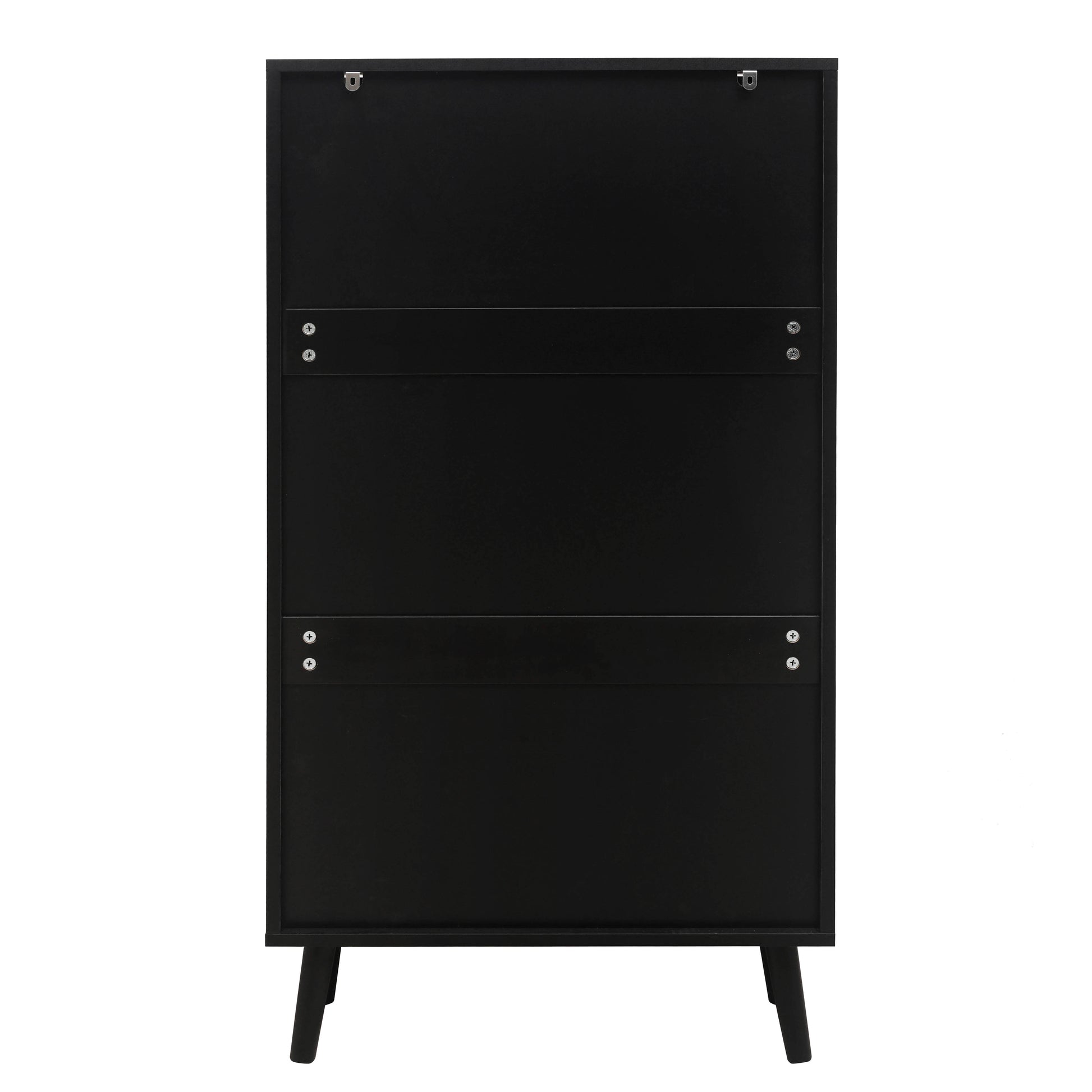 3 Door Shoe Rack, Freestanding Modern Shoe Storage Cabinet, For Entryway Black Mdf