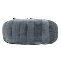 Coolmore Bean Bag Sofa Lazy Sofa Durable Comfort Lounger High Back Bean Bag Chair Couch For Adults And Kids, Indoor & Outdoor, Accent Floor Soft Lounge Chair Gray Chenille Gray Foam Chenille 2 Seat