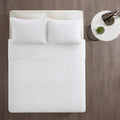 3 Piece Reversible Quilt Set White King Cal King White Polyester