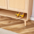 Modern Minimalist Storage Cabinet, Rattan Shoe -