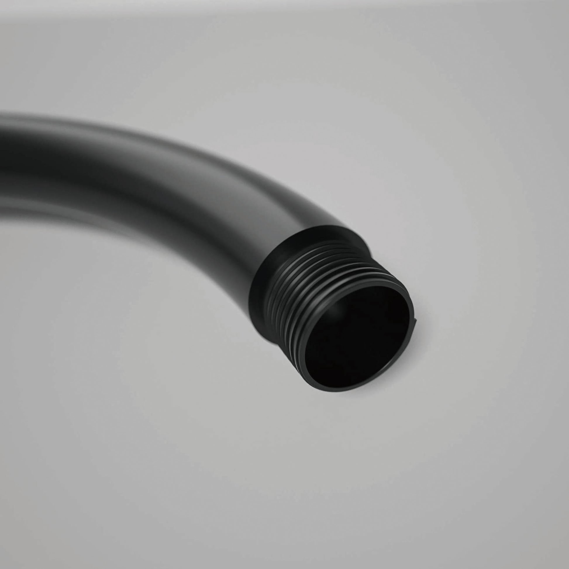 17" Shower Arm With Flange, Matte Black Matte Black Stainless Steel