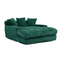 Coolmore Corduroy Lazy Sofa With 3 Back Pillows,Comfy Sofa Deep Seat Couch For Living Room,Club Emerald Emerald Primary Living Space Foam Corduroy 1 Seat