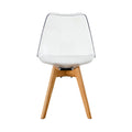 Modern Chairs Can Rotate 360 Degrees. The Backrest Is Made Of Pet Material, The Seat Cushion Is Made Of Pu Material, And The Support Legs Are Made Of Oak. Set Of 4 White Wood