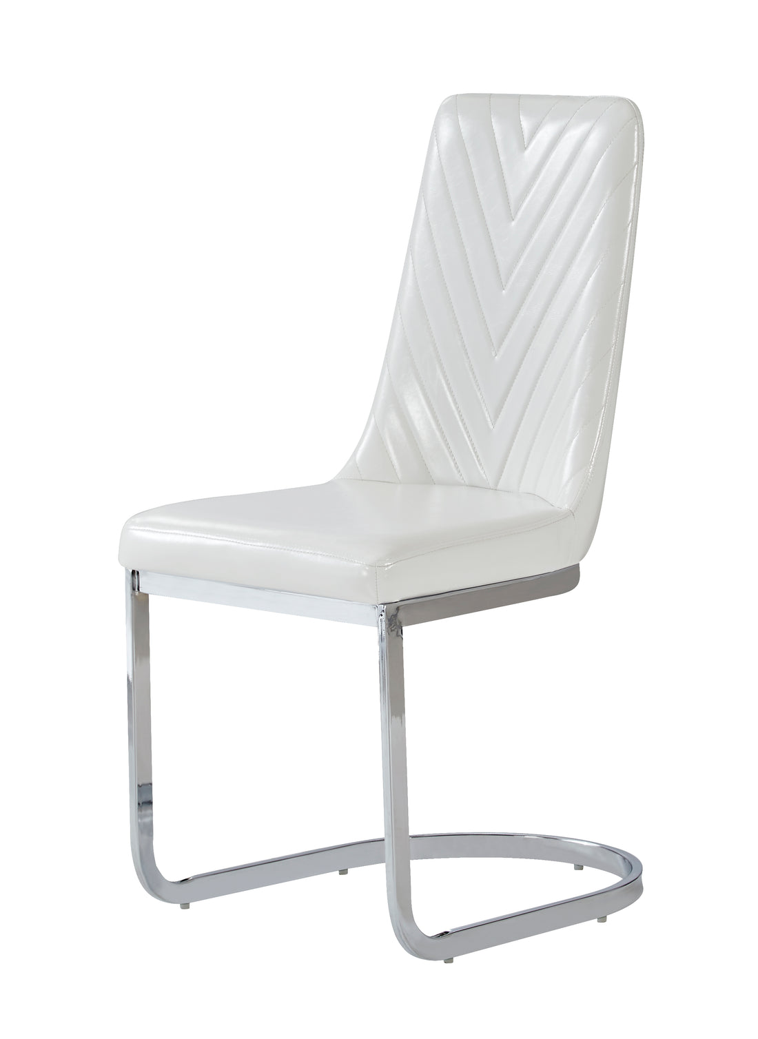 Stelle White Dining Chair Kit Of 2 White Fabric