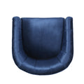 Swivel Arm Chair Blue Velvet
