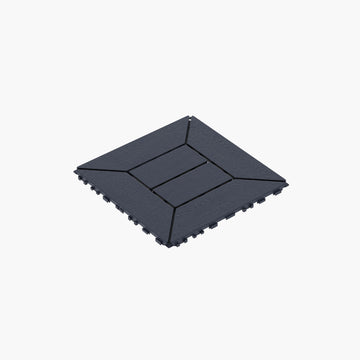 Style 12" Patio Deck Tiles, Diy Module Interlocking Decking Tiles Floor Tile,Easy And Quick Installation Court Tiles For Porch Poolside Balcony Backyard 44Pcs Dark Gray Grey Polypropylene