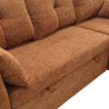 United We Win Furniture, Modular L Shaped Sofa, Modular Long Sofa With Reversible Chaise Lounge, Sofa Bed, Sleeper Sofa, Modular Sofa Combination With Storage Seats. Brown Chenille 3 Seat