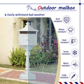 Mailbox Cast Aluminum White Mail Box Postal Box Security Heavy Duty White Aluminium