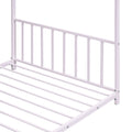 Twin Size Metal House Platform Bed, Pink Box Spring Not Required Twin Pink Metal Bedroom Bed Frame Metal