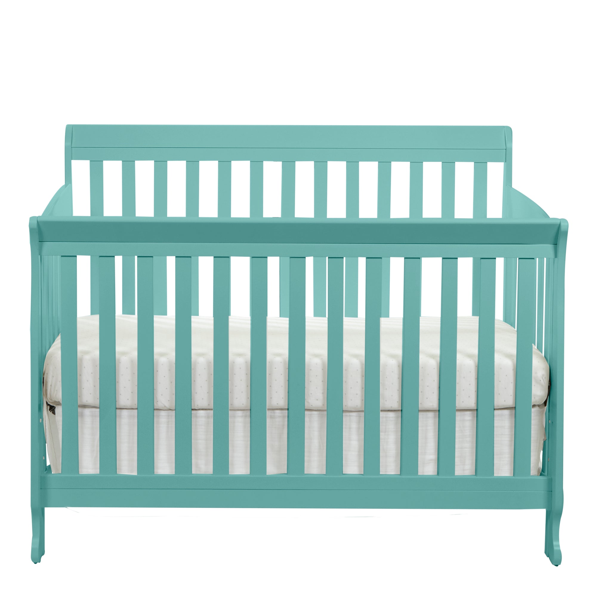 Riley 4 In 1 Convertible Crib Turquoise Turquoise Wood