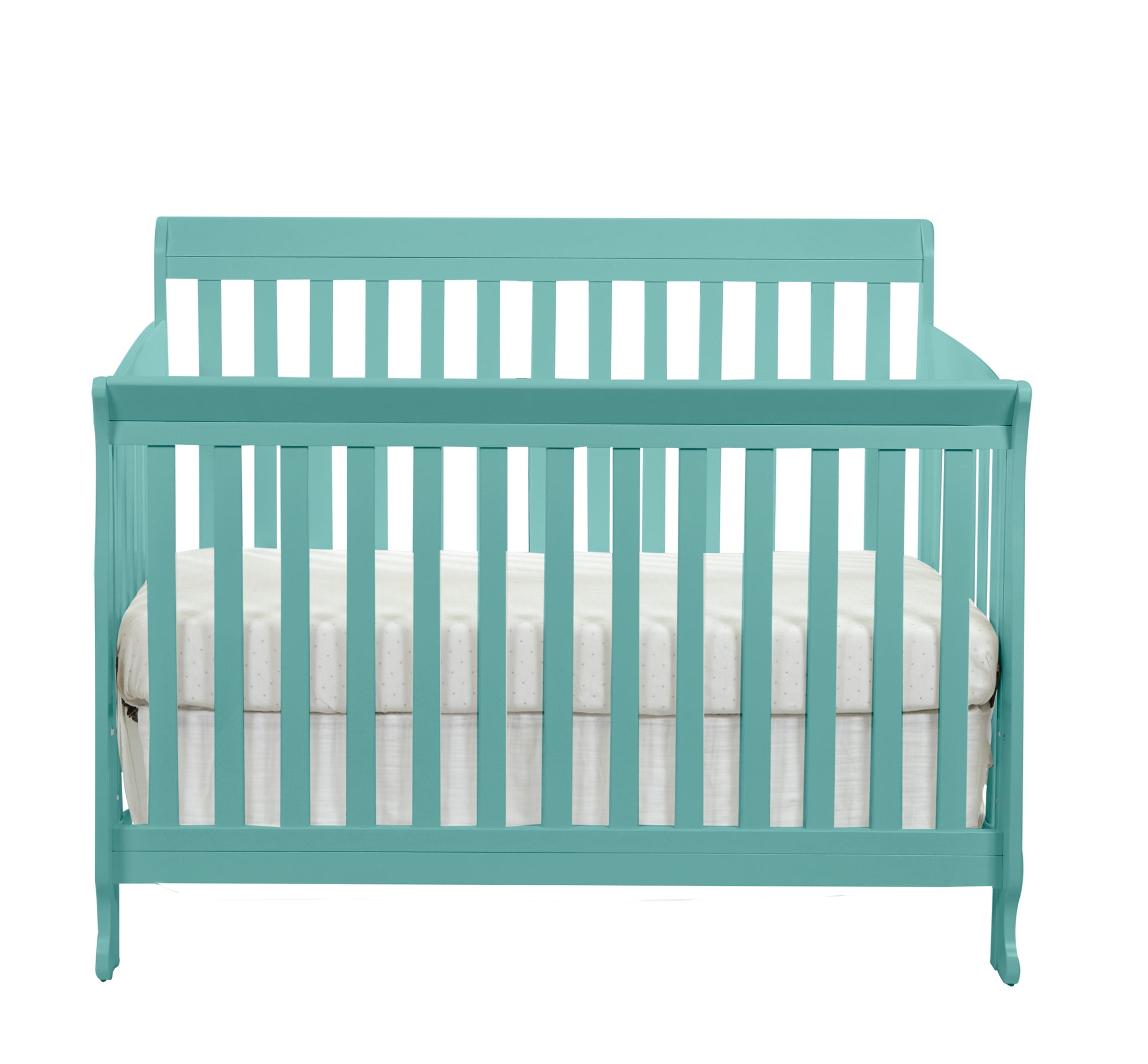 Riley 4 In 1 Convertible Crib Turquoise Turquoise Wood