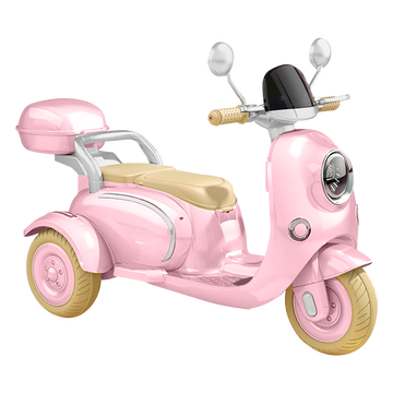 12V Kids Motorcycle, 3 Wheels 12V Kids Ride On Motorcycle With Mp3, Bluetooth, Headlight, Storage Box, Motorcycle For Kids Pink Pink Polypropylene