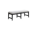 Modern 1Pc Dining Bench Black Frame Upholstered Cushion Plush Comfort Seat Kitchen Dining Room Furniture Black Dining Room Classic,Contemporary,Modern Rubberwood Fabric,Rubber Wood,Solid Wood