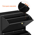 3 Drawer All Steel Shoe Cabinet, Freestanding Shoe Rack Storage Organizer With Flip Door, Modern Tipping Bucket Shoe Cabinet For Entryway, Hallway, Bedroom, Black Requires Assembly Black Steel