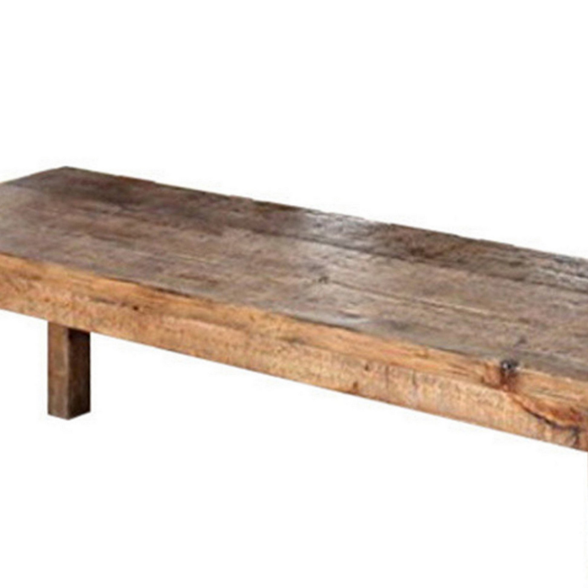 Old Style Wood Bench, Brown Brown Wood