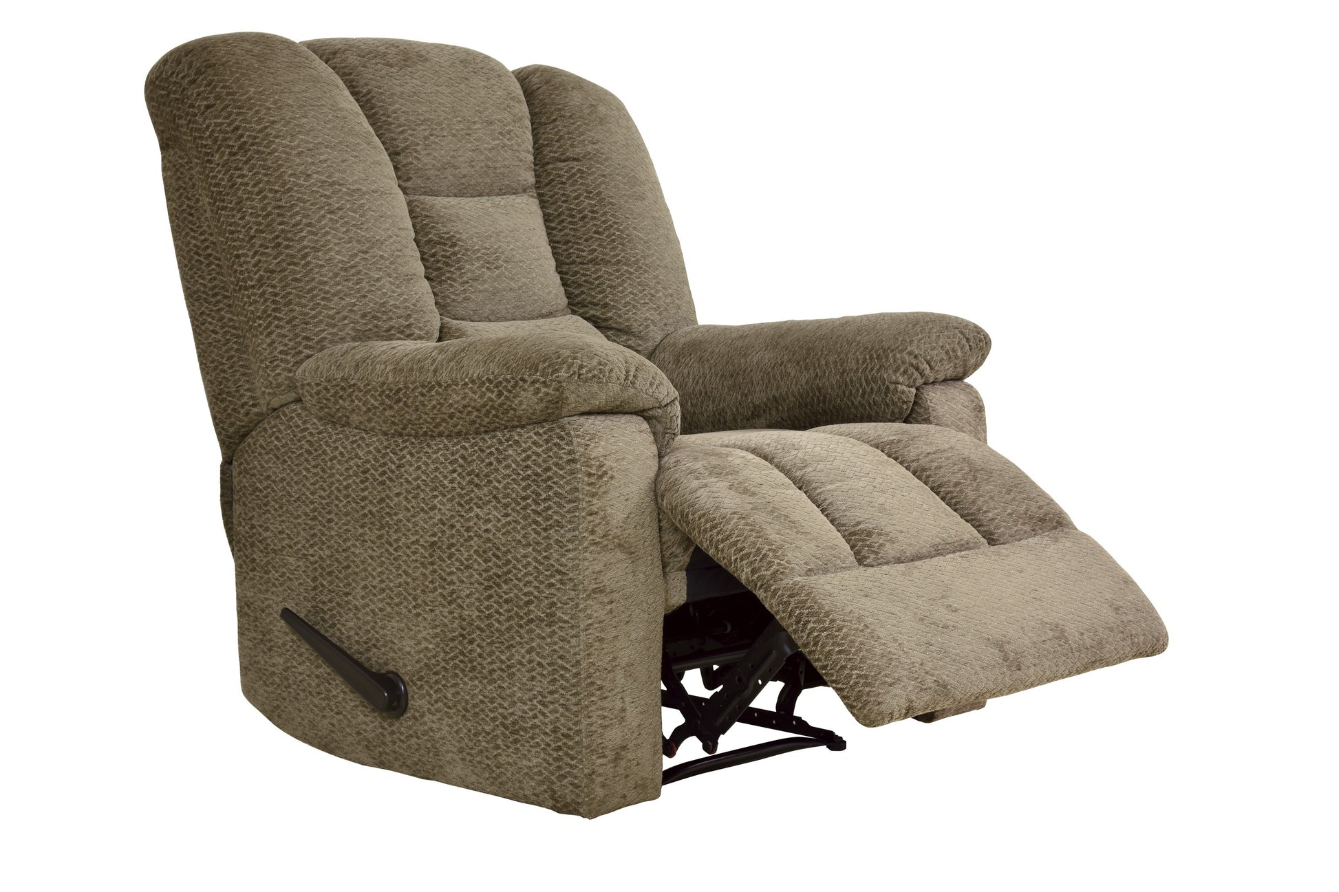 Modern Luxurious Reclining Chair Plush Arms Brown Chenille Fabric Upholstered Solid Wood Frame Living Room Furniture 1Pc Brown Chenille Primary Living Space Luxury,Modern Pillow Top Arms Solid Wood