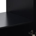 30 Inch Bathroom Vanity Cabinet With Ceramic Basin, Double Layer Drawer, Deep Drawer And Adjustable Shelf Black Bathroom Solid Wood Mdf