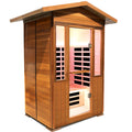 Single Person Spruce Far Infrared Sauna Hair Natural Wood Stainless Steel Glass