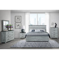 Kicks Grey Wash Queen Bed Gray Wash Solid Wood Mdf