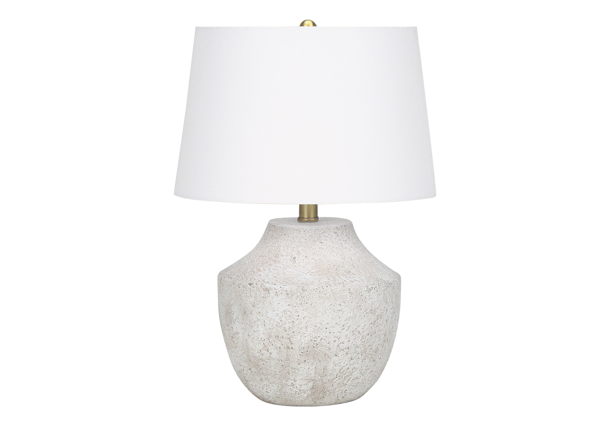 Lighting, 20"H, Table Lamp, Cream Concrete, Ivory Cream Shade, Modern Cream Concrete