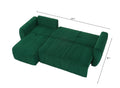 Convertible Sectional Sofa Couch, Modern Fabric 3 Seater L Shaped Couch For Living Room, Apartment, Office, Small Space Dark Green Corduroy 5 Seat