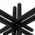 Accent Decor With Metal Double Jack Design, Black Black Metal