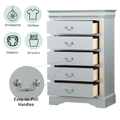 Platinum 5 Drawer Chest With Metal Handles Silver Bedroom Particle Board Mdf