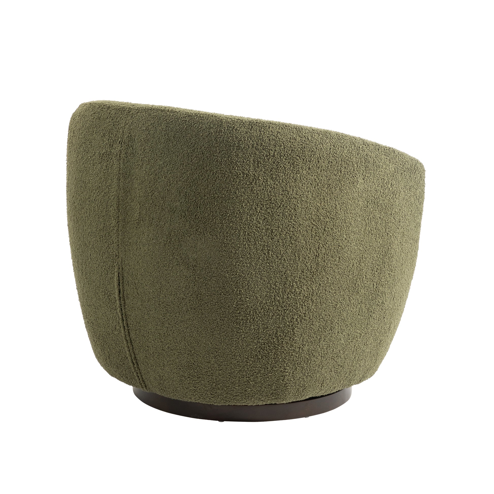 Upholstered Swivel Barrel Armchair With Storage Modern Living Room Side Chair For Bedroom Office Reading Spaces Teddy Fabric Dark Green Dark Green Foam Upholstered