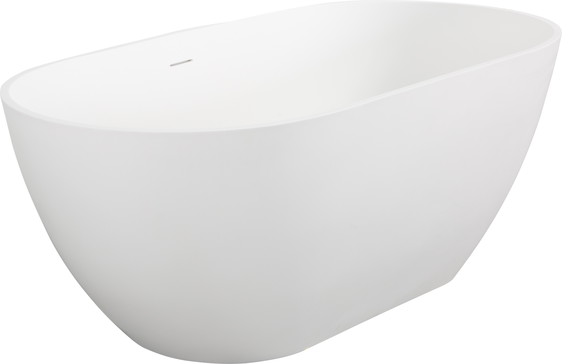 Luxury Handcrafted Stone Resin Freestanding Soaking Bathtub With Overflow In Matte White, Cupc Certified 24S03 59Mw Matte White Bathroom Freestanding Tubs Soaking Center Solid Surface